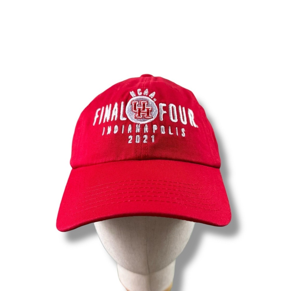 TOTW Houston Cougars 2021 NCAA Final Four Indianapolis Red Strapback Hat NWOT